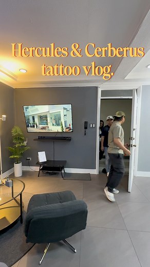 Detailed hercules and cerberus tattoo.😊💉💦 nahilo ko sa dami ng detalye nito haha. •dotted shading/ Whip shading tattoo style •customized design Thankyou: Osus Tattoo Supplies #tattooidea #tattoo #tattoovlog #tattooartist #tattooart #doctats | Raven Santos