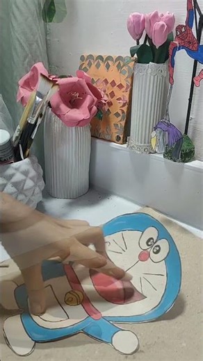 diy doremon crafts with cardboard
