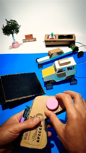 make mini off-road car with cardboard and dc motor #rccar