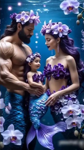 A Magical Mermaid & Merman Kiss Underwater 🌊💜 | Dreamy Fantasy Romance | Orchid Love