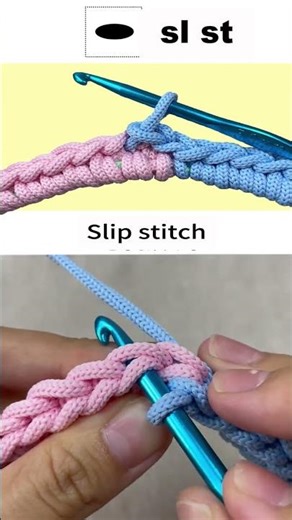 02 How to Crochet: The Slip Stitch (sl st) #crochetforbeginners #crochettutorial #crochetstitches