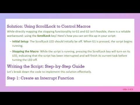 How to Control Your Logitech G105 Keyboard Macro: Stop and Start with Ease