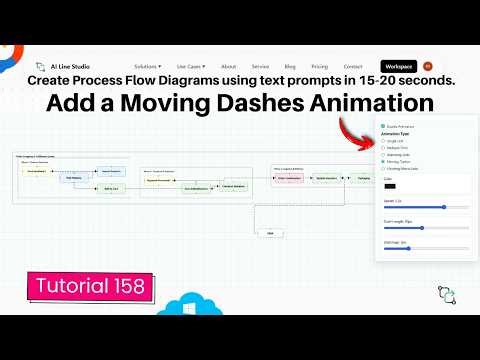 Process Flow Diagram Animation Tutorial Moving Dashes AI Line Studio 158