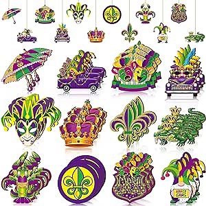 Amazon.com: 36 PCS Mardi Gras Ornaments Masquerade Mask Sign Mardi Gras Party Decorations Christmas Tree Decorations Hanging Wooden Ornaments or Prom Carnival Masks Celebration Parade Costume Party Favor : Home & Kitchen