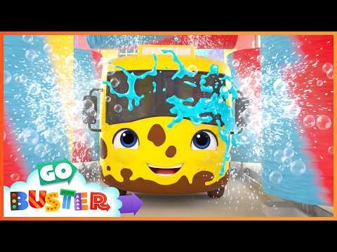 Buster Gets Clean in the Carwash | Go Buster - Bus Cartoons & Kids Stories