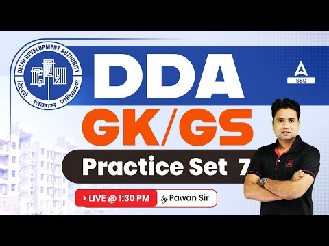 DDA Classes 2023 | DDA GK/ GS Class By Pawan Moral | Practice Set 7