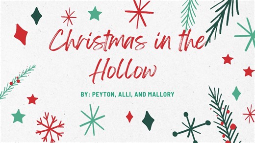 We are back with another series of feature stories from Mrs. Hill’s 1st and 3rd hour Broadcasting students! From finding story ideas to interviewing and editing, they’ve worked hard to showcase what makes our school and community special. We’ll be sharing each student’s story throughout the next two weeks— starting with Peyton, Alli, and Mallory who covered Christmas at the Hollow! | USD 286 - Sedan Schools