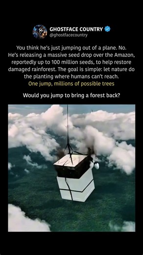 100 Million Seeds Dropped From the Sky #shorts