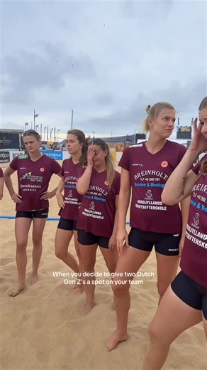 The Danish Beach Handball Dream on Instagram: "The newest (and youngest) addition to team is our two Dutchies: Maaike Evenhuis and Lise Fokkens. Even though you act like two young schoolgirls we love you and appreciate you. ❤️ But for the last time, can you please remember the ball net and tape. Thanks 👀 #beachhandball #championscup2025 #bhchampionscup #handball #dutchies"
