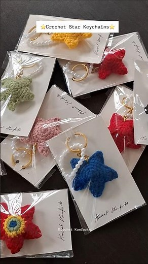 Crochet Star Keychains⭐️ #youtube #shorts #ytshorts #trending #viral #crochet