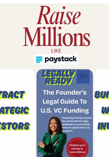 When Stripe acquired Paystack for $200M, it wasn’t just a win for African tech—it was proof that foreign startups can attract major U.S. investment. But here’s what many don’t talk about: behind every headline-making deal is a startup that was legally ready—with the right business structure, contracts, and compliance in place. That’s where our new e-course comes in. Legally Ready: The Founder’s Legal Guide to U.S. VC Funding is built to help non-U.S. startups prepare for venture capital the smar