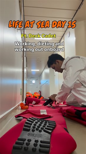 Yash Yadav on Instagram: "Day 15 as a deck cadet. Working, dieting and working out onboard a VLGC. The shots from the deck were taken from an intrinsically safe phone/camera provided by the ship for daily work done report. . . . . . . . (Merchant navy, deck cadet, gas carrier, VLGC, Working out, Dieting, Bodybuilding, workout motivation) #lifeatsea #deckcadet #gymshark66 #workout #reels"