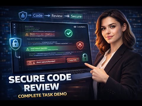 Secure Code Review Project | CodeAlpha Internship Task | Complete Task Demonstration #CodeAlpha