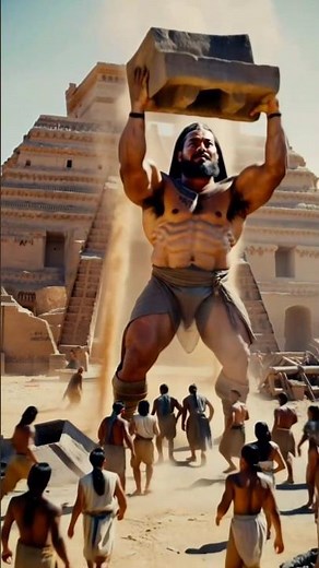Ancient Egypt Pyramids Construction by Giants - AI Dreams