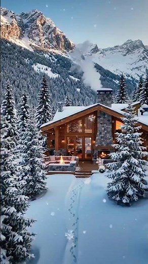 🏔️ Luxury Mountain Chalet | Cozy Winter Dream Home Tour#LuxuryHouse #MountainChalet
