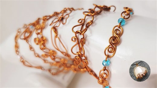 6 simple bracelet patterns #jewelry #copperwire @LanAnhHandmade