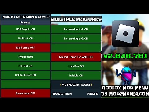 Roblox Mod Menu v2.648.781 (Free Robux, Auto Farm, Fly, Energy) Latest Version