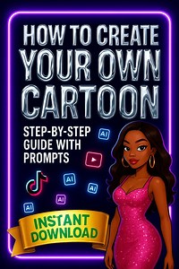 Create Your Own Cartoon Videos: Beginner E-book Guide W/prompts! Faceless Youtube Channel - Etsy