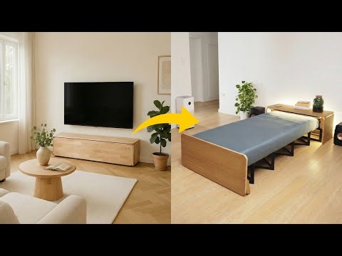 This Cabinet Turns Into a Full Size Bed
