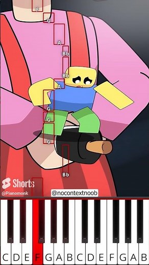 Roblox Noob VS Squid Game (@nocontextnoob) - Octave Piano Tutorial