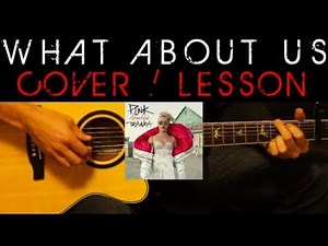 WHAT ABOUT US - P!nk Cover 🎸 Easy Acoustic Guitar Tutorial / Lesson + Lyrics Chords Pink