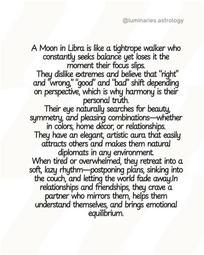 Astrology Basics - Moon in Libra
