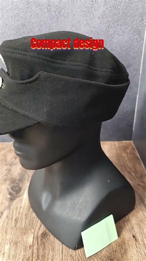 Vintage German M43 Field Cap Black Panzer Style Side Hat Collector Piece