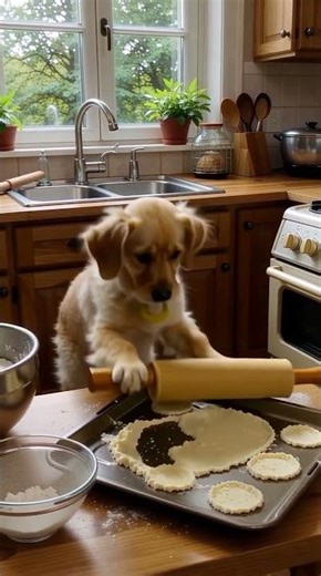 Tiny Dog Bakes Bread & Rolls 🐶🍞