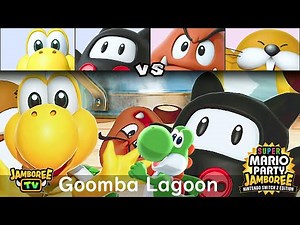 Super Mario Party Jamboree TV Koopa Troopa and Ninji vs Goomba and Monty Mole in Goomba Lagoon