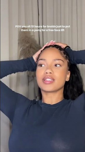 BRAIDS IN A PONY = FACE LIFT!? Boho Braids Knotless Pony Tutorial | Nia Kajumulo