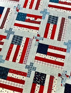 God and Country Quilt Pattern: Patriotic Americana Flag (PAPER PRINT) - Etsy