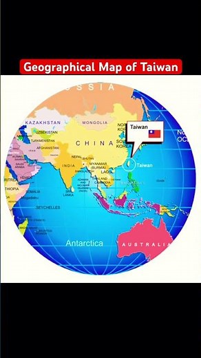 Geographical Map of Taiwan 🇹🇼