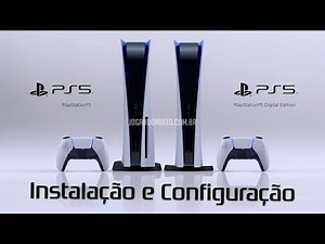 PS5 TUTORIAL de INSTALAÇÃO, CONFIGURAÇÃO SETUP, INTERFACE, LOJA e JOGOS do PlayStation 5 UNBOXING