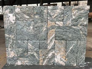 [Hot Item] Natural split surface Green Onyx Stone Wall for exterior/Garden/outdoor palisades/wall/background Landscape
