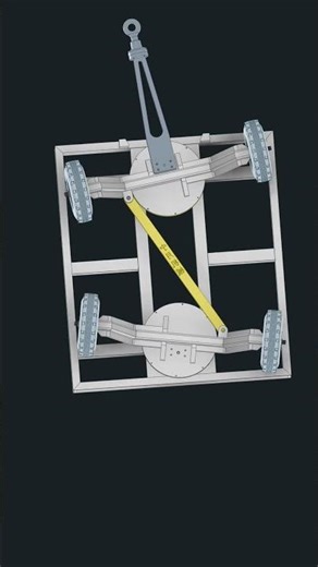Four-wheel steering #machine #3dprinting #mechanism#solidworks