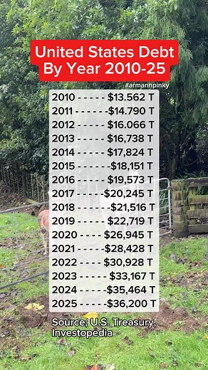 60K views · 92 reactions | United States national debt by year. #armannpinky #usa #USAdebt | Arman Fernando Andres | Facebook