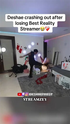 STREAMZEY on Instagram: "Deshae crashing out after losing Best Reality Streamer😭❤️‍🩹 Deshae Frost, born January 9, 2001, in Seattle, Washington, is a 24-year-old American comedian, actor, YouTuber, and Twitch streamer who began performing stand-up at age 8 in local clubs, transitioned to Vine at 13 with viral skits, and built a multi-million follower empire across platforms including 3.8 million YouTube subscribers (@DeshaeFrost, 640M views), 780K Twitch followers (@DeshaeFrost), and 2.4M on I