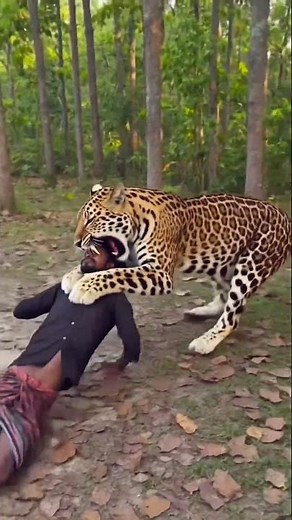 Leopard Attack #funny #shorts #comedyshorts #comdeymemes #shortvideos #animalshorts #leopardattack