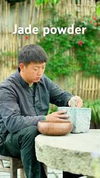 Ancient Jade Powder: A Timeless Beauty Ritual #asmr #therapeutic #diy #aesthetic #pottery