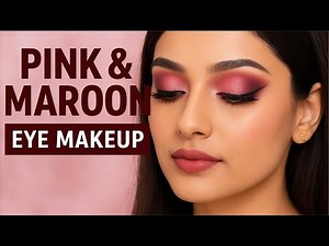Stunning Pink & Maroon Eye Makeup Look | Step by Step Live Tutorial Sidra’s Salon is live