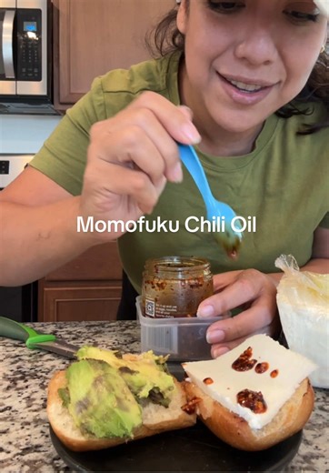 🌶️ Taking lunch to the next level with this Momofuku Chili Oil! I made a simple but delicious torta with creamy avocado, queso fresco, and a drizzle of that flavorful chili oil. It adds the perfect kick without overpowering the fresh ingredients. Easy, quick, and so satisfying! #momofuku #chilioil