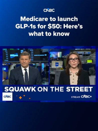 Novo Nordisk and Eli Lilly are preparing for millions of seniors with Medicare to become eligible for GLP-1 drugs for weight loss for $50 a month starting July 1. CNBC’s Angelica Peebles has the details. Read more at the #linkinbio or the link on screen. #CNBC #glp1 #weightloss #medicare #elililly #novonordisk
