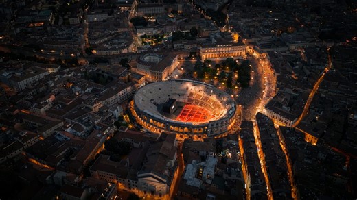 Stunning Drone Views of Verona's Roman Amphitheater