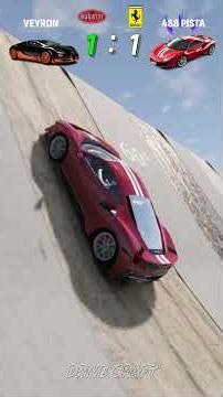 Bugatti Veyron vs Ferrari 488 Pista _ BeamNG.Drive #shorts