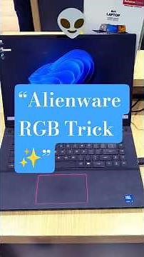 👽💻 Alienware RGB Touchpad Trick ✨ | Customize Colors in Settings #dell #AlienwareCommandCenter