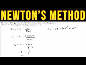 Find x3, the third approximation of Newton’s method to the root of the equation
