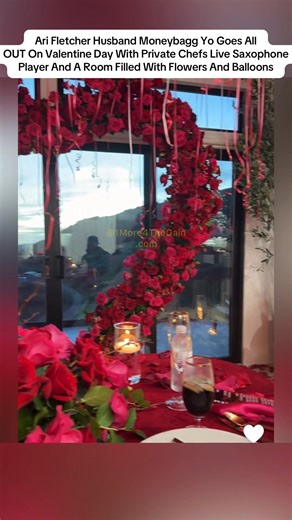 Ari Fletcher Husband Moneybagg Yo Goes All OUT On Valentine Day With Private Chefs Live Saxophone Player And A Room Filled With Flowers And Balloons | 1more_4thegain