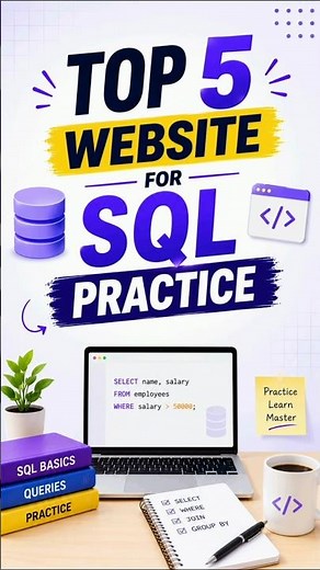 Top 5 Best SQL Websites for Interview Prep 🚀 #sql #learnsql #education #sqltutorial #sqlserver