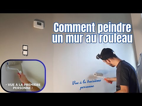 Comment peindre un mur au rouleau sans faire de traces. Couleur ciment soft lavable !
