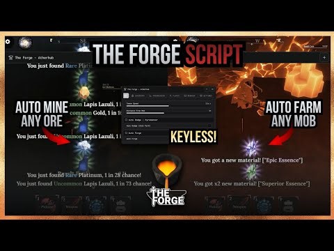 [NO KEY] THE FORGE SCRIPT - Auto Mine | Auto Farm Mob | Auto Forge Masterwork & Much More Feature!